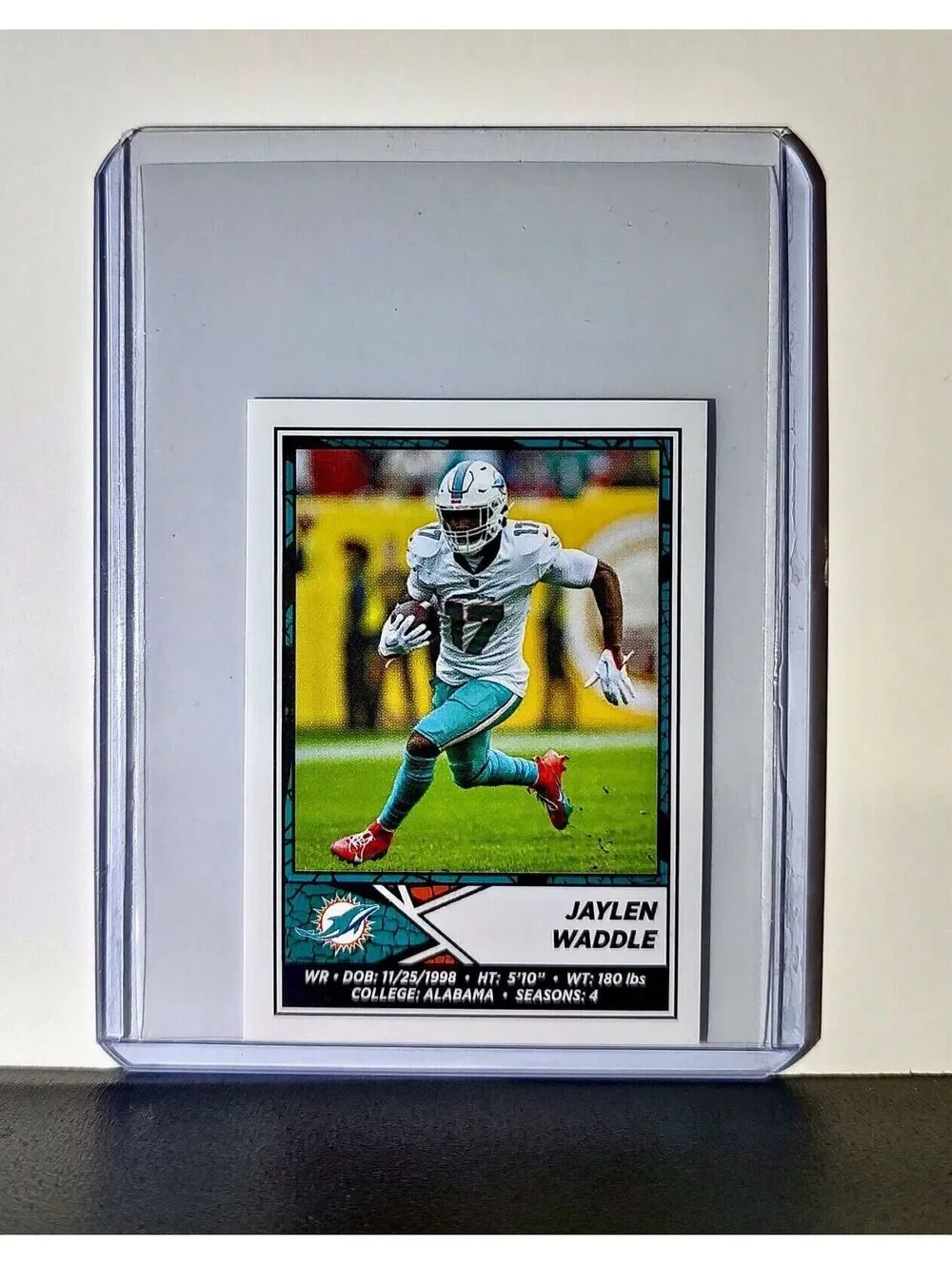 Jaylen Waddle 2024 Panini NFL Sticker #63 Miami Dolphins